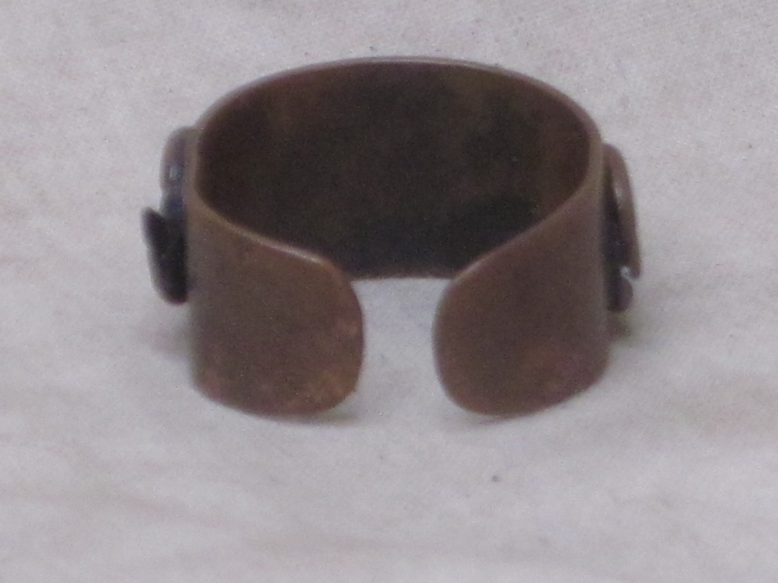 vintage solid copper ring unique braided overlay … - image 6