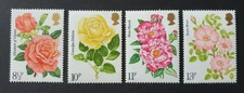 1976 GREAT BRITAIN GB UK SET FLOWERS FLORA ROSES VF MNH