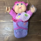 Cabbage Patch Kids Lil’ Swaddlers 9" Newborn Baby Doll - Purple/Pink Swaddle