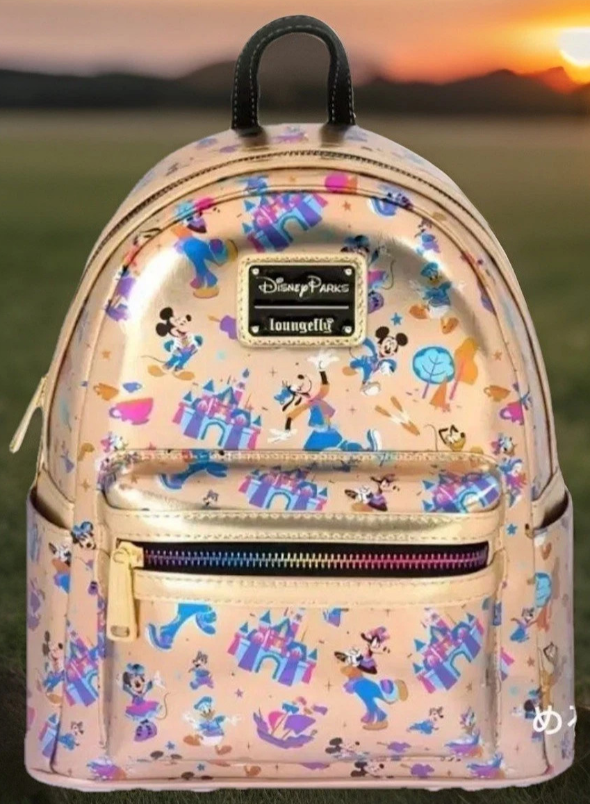Disneyland 70th Anniversary Mickey & Friends Loungefly Mini