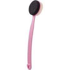 Pumice Stone Brush for Feet with 13.7" Long Handle, 2-in-1 Shower Foot Scrubb...