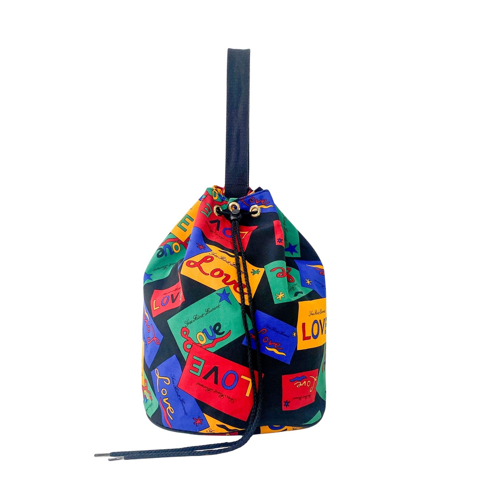 Borsa a tracolla vintage SAINT LAURENT nylon multicolore