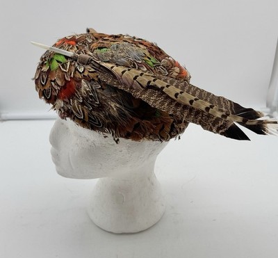 Vintage Chant’e Pheasant Feathered Women\'s Hat Deadstock NIP Vintage 70s Peacock Pheasant Feather Cowboy  main image 4