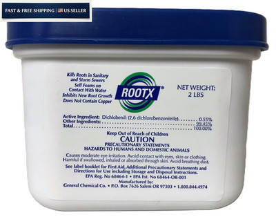 RootX - 2 LB. JAR (No Funnel/Applicator) Foaming root control 2 LBS., white