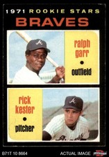 1971 Topps #494 Ralph Garr / Rick Kester Braves RCs RC 5 - EX