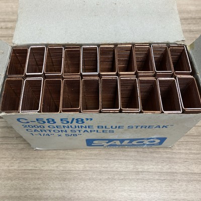 2000 pieces Carton Closing Staples 1-1/4-Inch Crown 5/8-Inch Salco