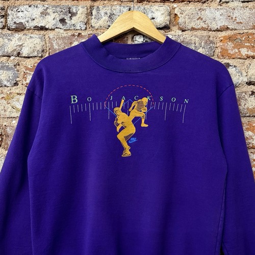 Vintage 1990’s Nike Bo Jackson Baseball Sweatshirt Youth Large Purple
