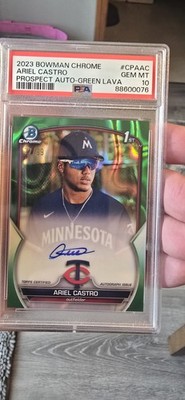 2023 Bowman Chrome Ariel Castro Green Auto Refractor  /99 PSA 10
