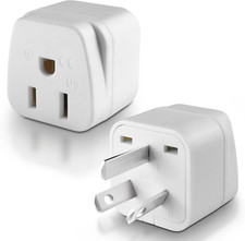 2 Pack US to Australia/New Zealand Plug Adapter, Type I Travel Power Adapter Wit