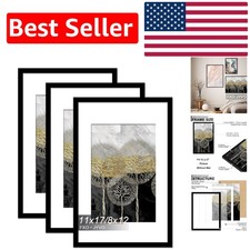 Lightweight 11x17 Wall Frames with Mat - Perfect for Photos  Posters