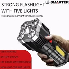 Super Bright LED Torch Flashlight Tactical Camping Outdoor Lamp USB Rechargeable