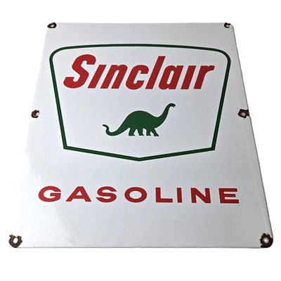 #ad Vintage Sinclair Gasoline Porcelain Service Station Gas Pump Plate Ad Sign $178.77