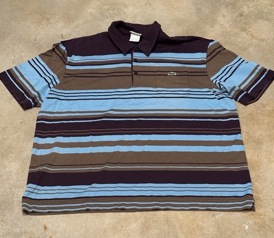 Vintage Striped Lacoste Polo Pocket Tee 
