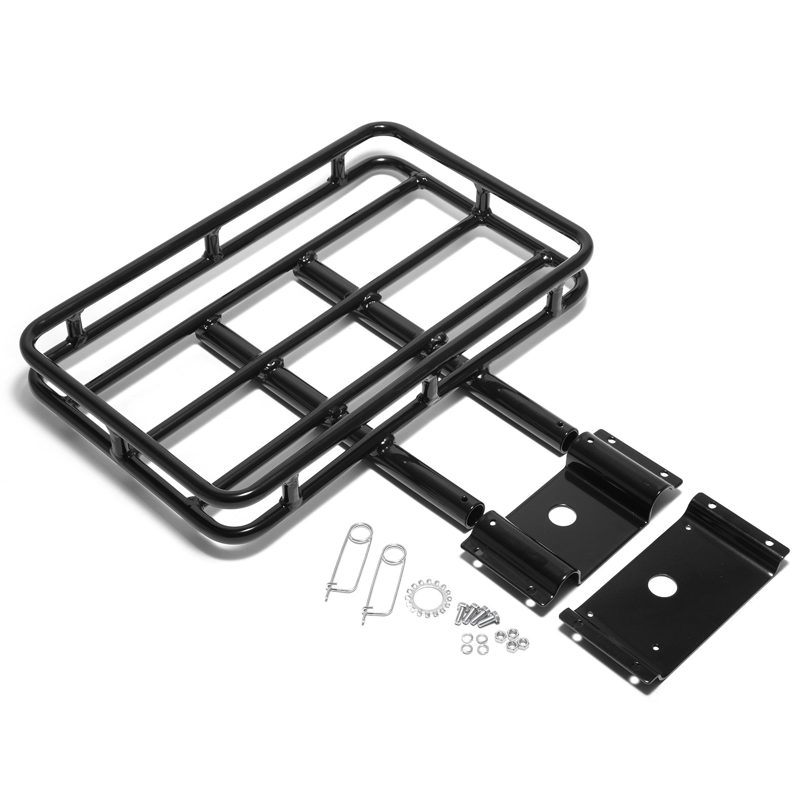 Universal Motorcycle Trailer Hitch Luggage Cooler Storage Rack for Harley Black