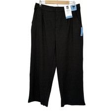 Member's Mark Wide Leg Trouser Dark Gray Comfy Stretch NWT Womens Large