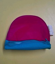 Estee Lauder Makeup Bag Cosmetic Pouch Travel Hot Pink  Teal 80s Vintage