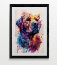 Labrador Dog Framed Canvas Picture Poster Print Wall Art