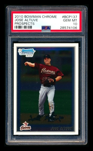 2010 BOWMAN CHROME JOSE ALTUVE RC HOUSTON ASTROS 1ST ROOKIE PSA 10 GEM MINT!