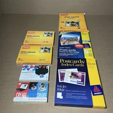 Ink Jet Mixed Lot Of 7 Staples Photo Supreme Paper 8 1/2" x 11" 5x7 4x6 5.5x4.25