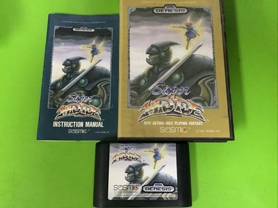 Super Hydlide (Sega Genesis, 1990) - CIB (Manual, Tested & Working)