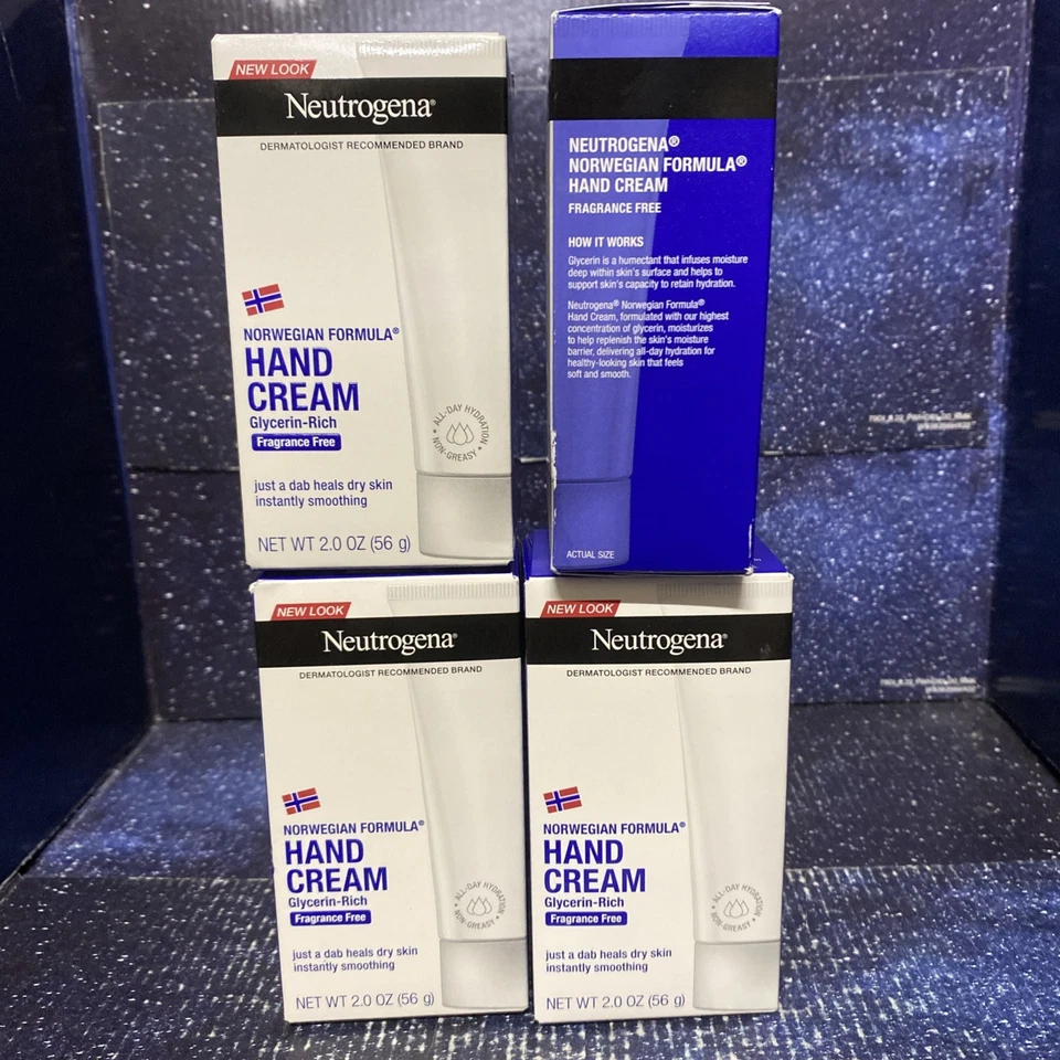 4x Neutrogena Fórmula Noruega Sin Fragancia, Crema de Manos Rica en Glicerina 2 OZ ea Foto 4 de 4