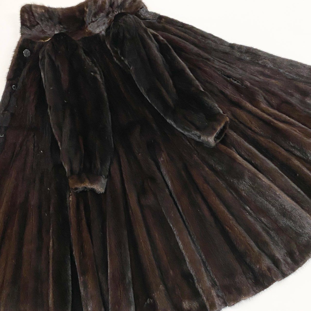 Estardo Di Valentino Mink Long Coat Dark Brown F Size Women Authentic From Japan thumbnail 24