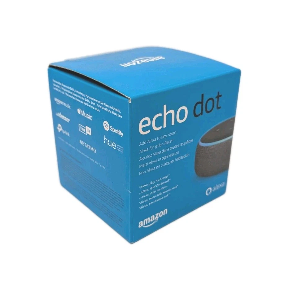 Amazon Echo Dot 3. Generation anthrazit schwarz Alexa intel. Lautsprecher Smart - Bild 2 von 4