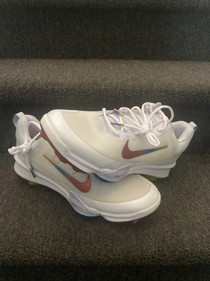 Nike Force Zoom Trout 9 Pro Metal Baseball Cleats White FB2907-106 Men Size 12 - Image 4 of 4