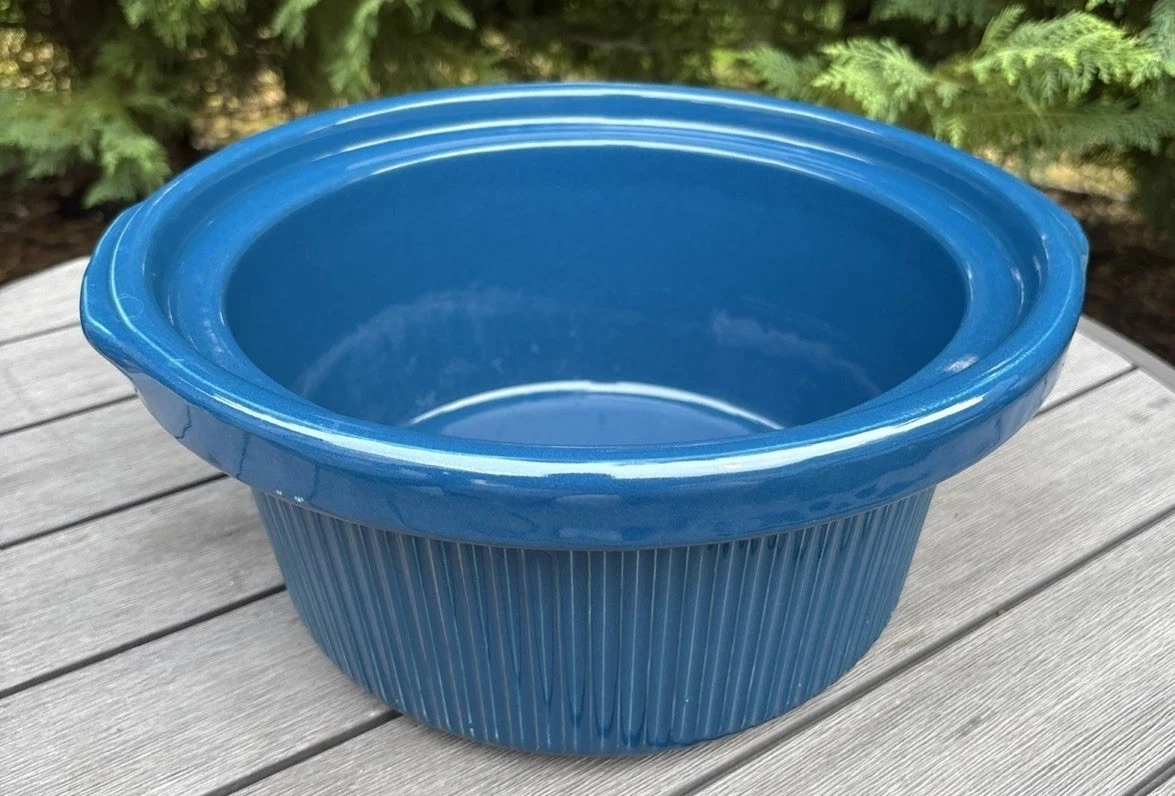 OEM Crock Pot BLUE Rival Stoneware Replacement 5 Quart Insert Model 3355 GENUINE