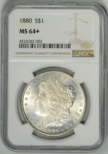 1880  NGC  MS64+  Morgan Dollar *  Philadelphia Mint  *  #4520282-002