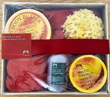 THE BODY SHOP vacation in a box TROPICAL MANGO MIX 5 piece GIFT SET
