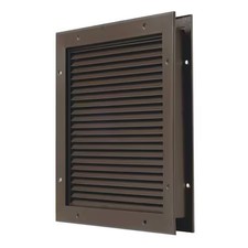 NATIONAL GUARD L-700-BFDKB-8x8 Door Partition Louver, 7 1/4 inH