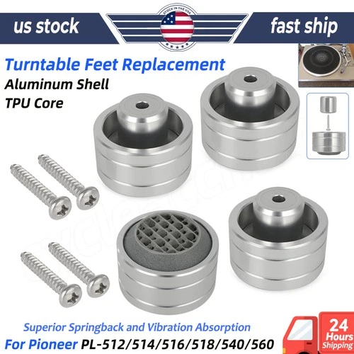 For Pioneer Turntable Feet Replacement PL-518 PL-540 PL-560 PL-512 PL-514 PL-516