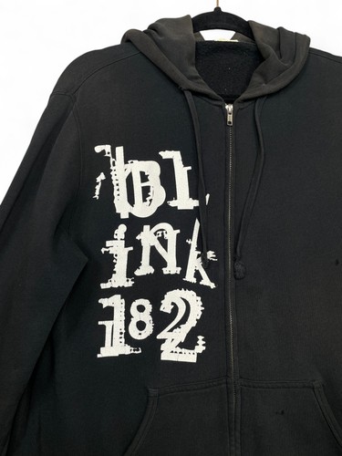 Vintage Blink 182 Tour Sweatshirt Adult L Black Full Zip Hoodie Y2K 2000s Rare - Picture 3 of 23