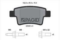 Pagid Bremsbelagsatz Scheibenbremse T1703N FüR CitroËN C4 Picasso 1 16V Hdi 110