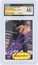 Undertaker Signed 2012 Topps Heritage Purple Ink #42 CGC Fanatics Witnessed Card