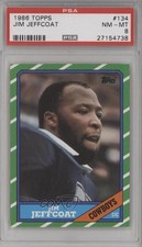1986 Topps Jim Jeffcoat #134 PSA 8 0b5