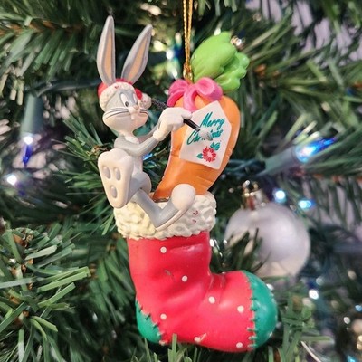 Christmas Ornament Warner Bros 1999 Bugs Bunny Rabbit Merry Looney Tunes