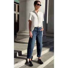 Ruti look in the back pleated blouse  top size s/m small medium