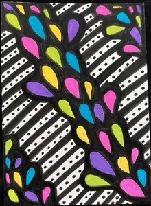 ACEO Original Floral Petals Plant Mini Painting Colorful Modern OneCraftyLady