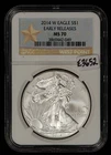 2014-W 1 oz Silver American Eagle Burnished - NGC MS 70 - SKU-E3652