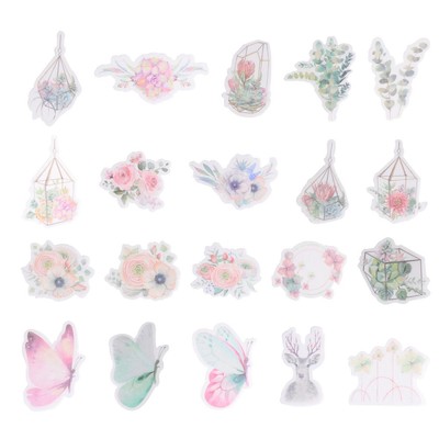  60 Pcs Scrapbooking Aufkleber Journal Zubehör -Vorräte Journalzubehör