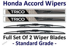 2008+ Honda Accord Wiper Blades Full Set of 2 Wipers - 26"+19" - 30260/30190