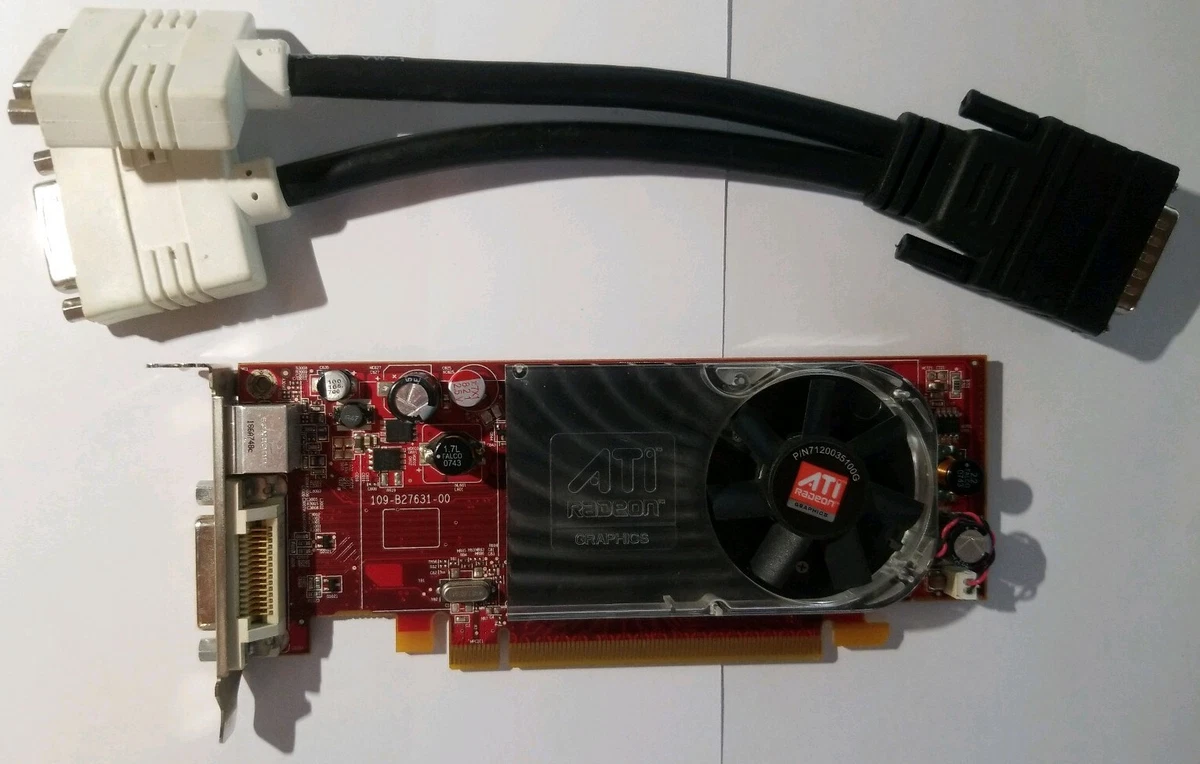 AMD ATI Radeon B276 HD2400xt PCI E Dual Monitor DVI or VGA Adapter