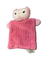 Chick Pea Lovey Security Plush Blanket Owl Bird Pink White Black Eyes