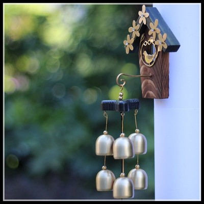 Dream Catcher Wind Chimes Hanging Door Chimes With 6 Bronze Bell