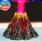 Aquarium Volcano Ornament Kit with Air Stone Bubbler Fish Tank Decorations