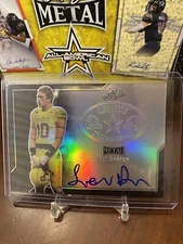 2017 Leaf Army All-American Bowl Metal Auto Black Etch  LEVI DRAPER Auto 8/15
