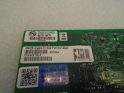 Intel E1G42ETBLK GIGABIT ET DUAL PORT SRVR ADPTR.