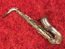 Premier American Vintage Saxophone Silver Pearl Buttons W Mouthpiece Old Unique